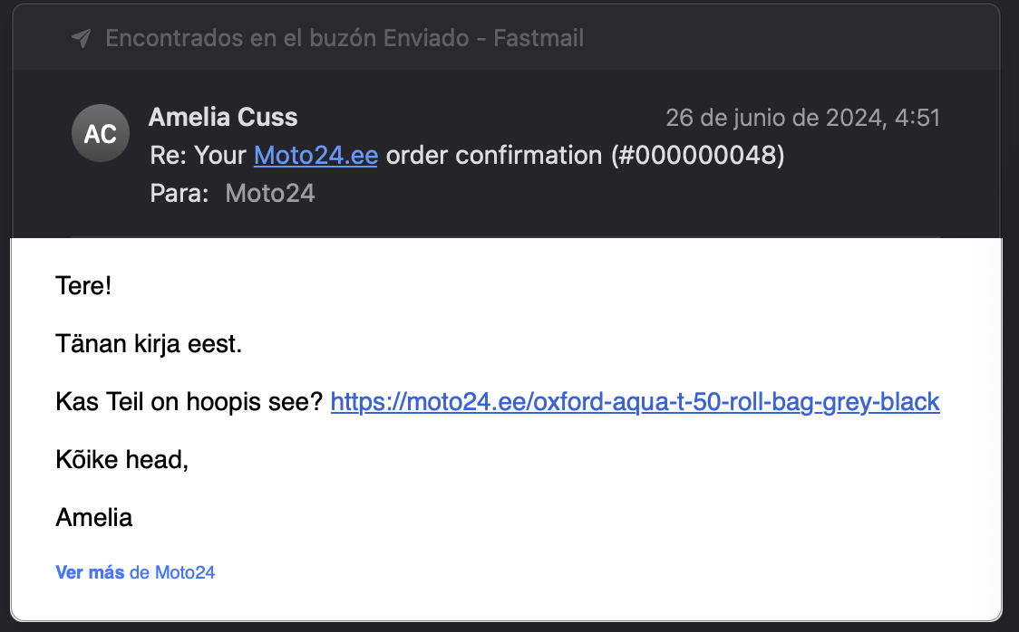 Tere! Tänan kirja eest. Kas Teil on hoopis see? (link) Kõike head, Amelia