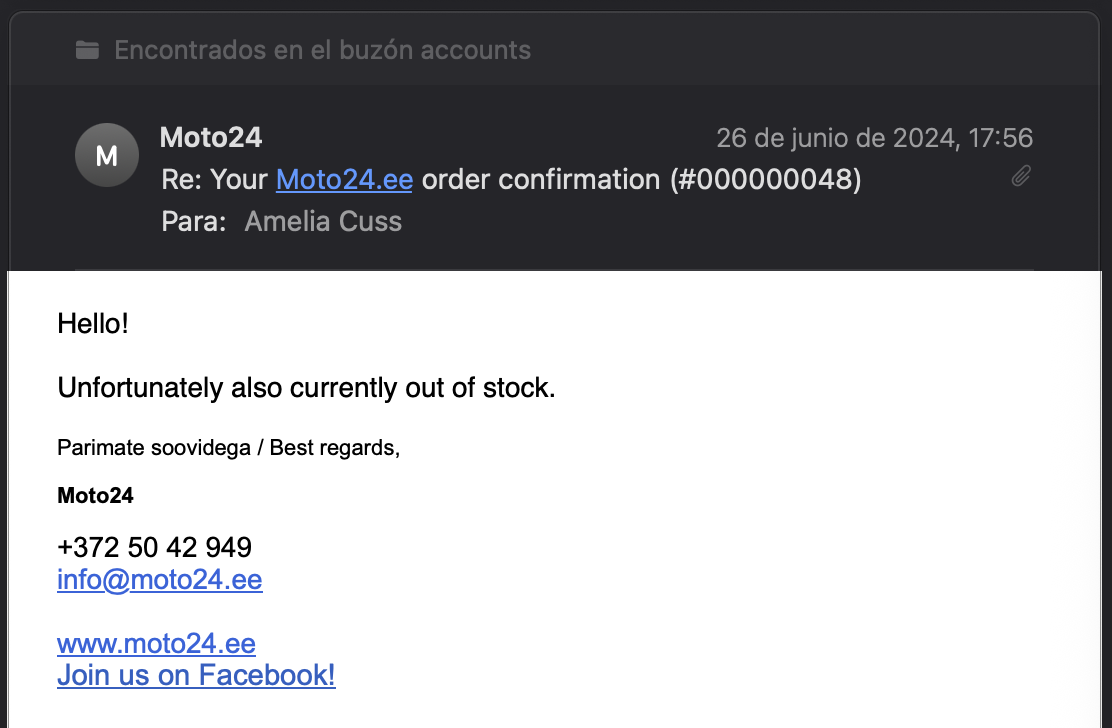 Hello! Unfortunately also currently out of stock.