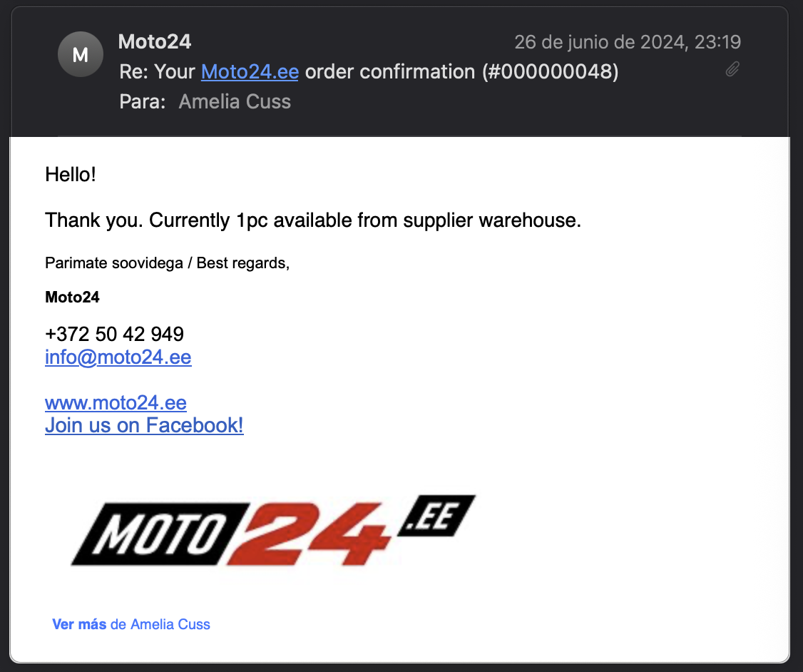 Hello! Thank you. Currently 1pc available from supplier warehouse.